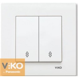 Вмикач Білий 2- кл. "↕"прохідний Karre VIKO (90960017)