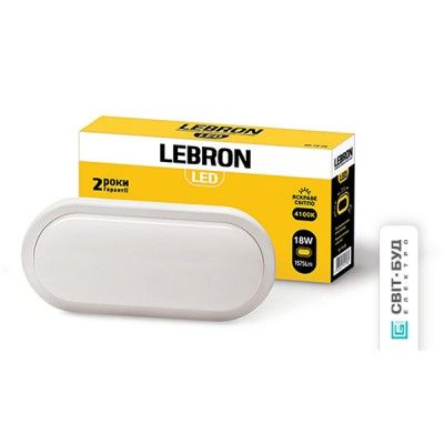 Світильник накладний LEBRON LED 18W 4100K IP54 овал L-WLO (12-32-49/15-35-10)