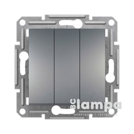 Schneider Electric Asfora сталь вимикач 3 кл. (ЕРН2100162)