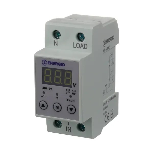 Реле напруги ENERGIO модульне 63A (MR-V1-63)