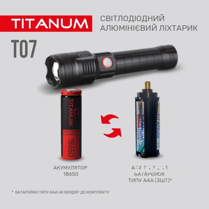 Ліхтарик ручний TITANUM TLF-T07 700Lm 6500K (27322)
