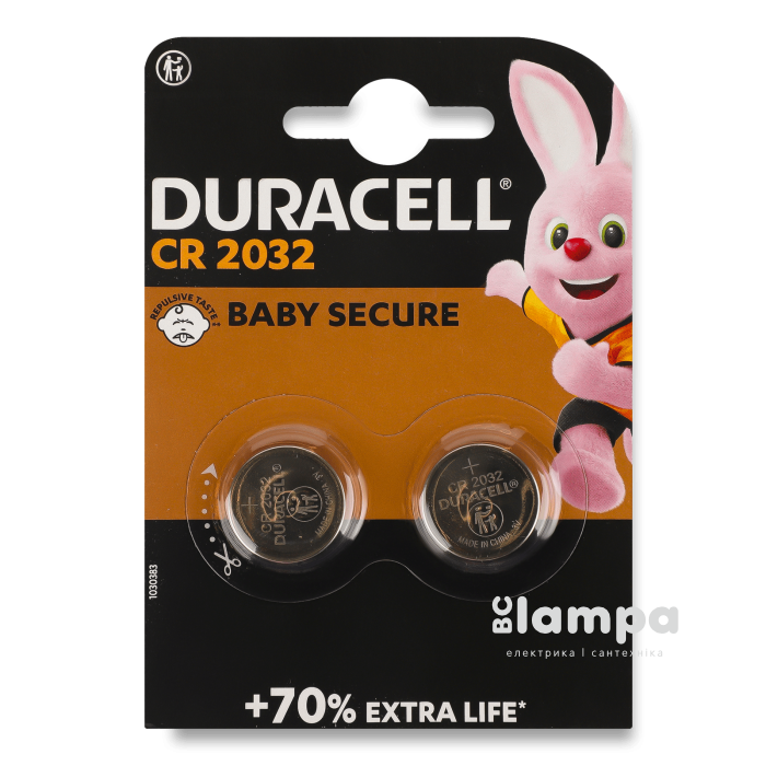 Батарейка CR2032  DURACELL 3V