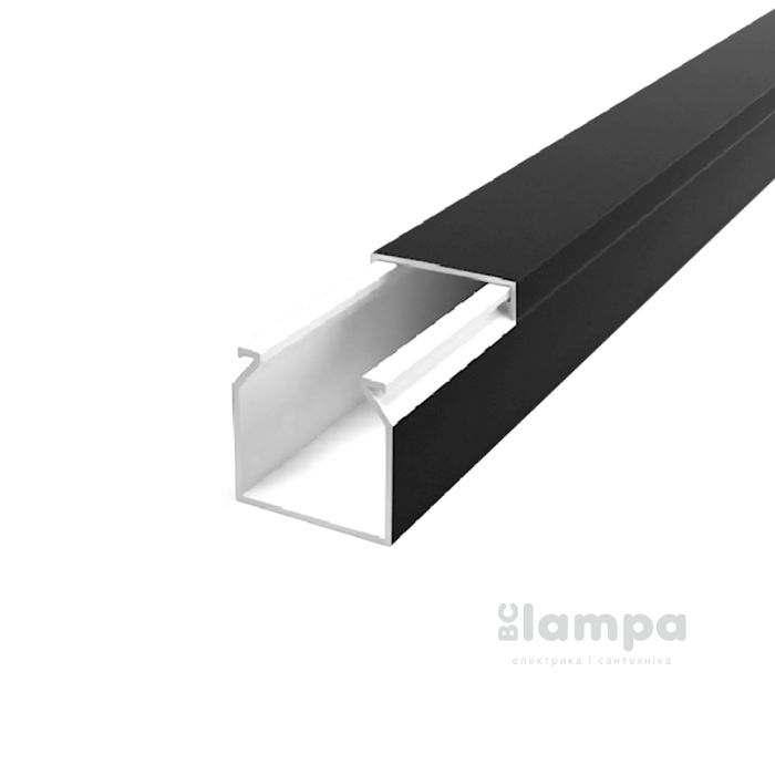 Короб пластиковий 16*16мм / 2м  - ціна за 1шт. чорний Mutlusan (54-43-04)