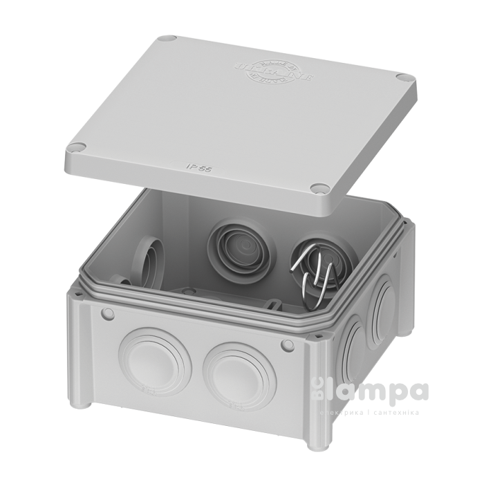 Розподільна коробка зовнішня 100*100*50 мм IP65 PLANK (IB006/90020094)