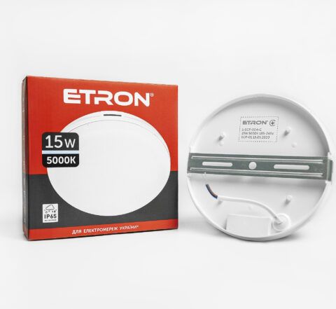 Світильник накладний ETRON LED 15W 5000K circle USD (1-ECP-504-C)