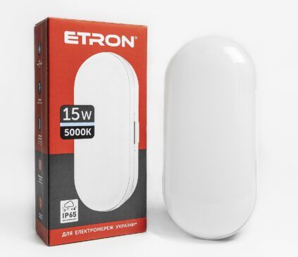 Світильник накладний ETRON LED 15W 5000K ellipse USD (1-ECP-505-E)