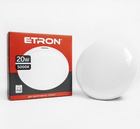 Світильник накладний ETRON LED 20W 5000K circle+датчик движения USD (1-ECP-526-C)