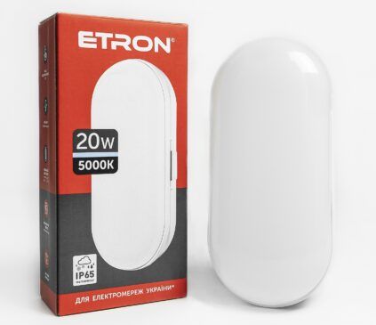 Світильник накладний ETRON LED 20W 5000K ellipse USD (1-ECP-507-E)