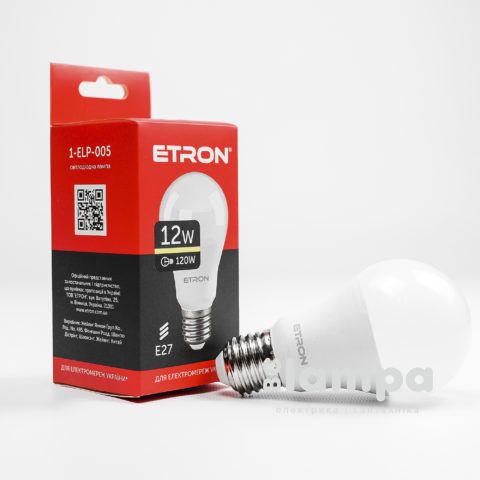 Лампа ETRON LED A60 12W 3000K E27 Light Power (1-ELP-005)