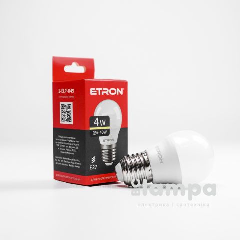 Лампа ETRON LED G45  4W 3000K E27 Light Power (1-ELP-049)