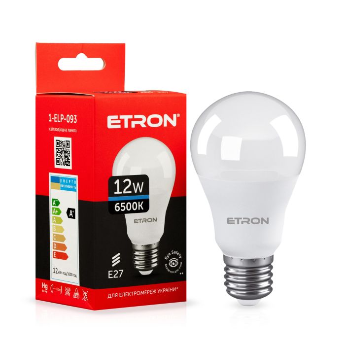 Лампа ETRON LED A60 12W 6500K E27 Light Power (1-ELP-093)