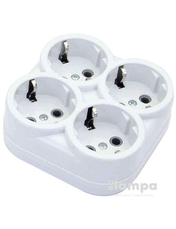 Колодка  4 гн. з з/к квадратна  DE-PA 10000