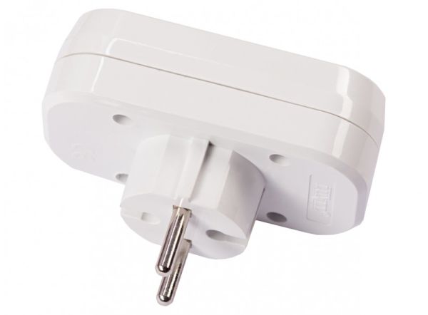 Двойник с з/к вертикальный LUXEL белый (1016)