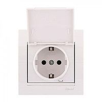Schneider Electric Asfora біла розетка 1- на з/к + кришка (ЕРН3100121 / 10099343)