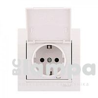 Schneider Electric Asfora біла розетка 1- на з/к + кришка (ЕРН3100121 / 10099343)