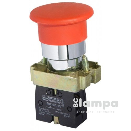 Кнопка АСКО XB2-BC42 "грибок" "Стоп" красная d40mm (A0140010031)