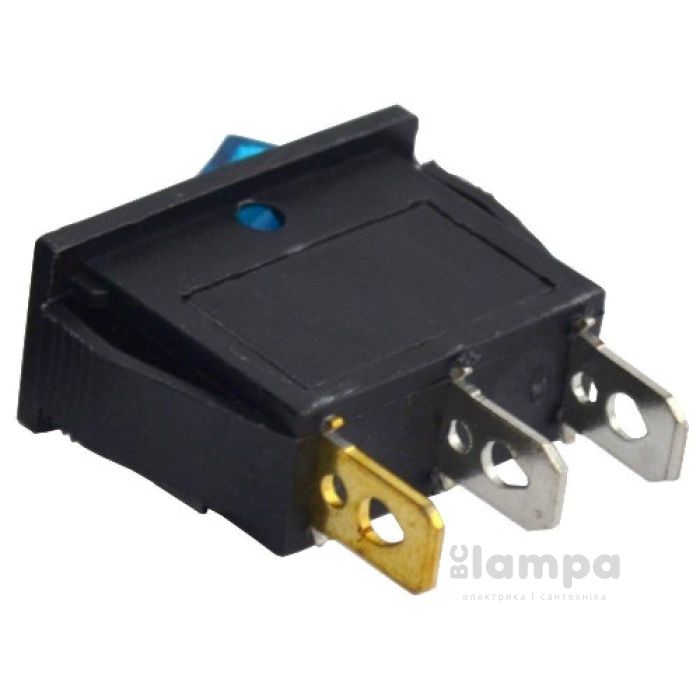 Перемикач клавішний КП - 36и 15А/220W блакитний KSD3 (505456)