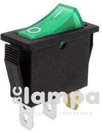 Перемикач клавішний КП - 36и 15А/220W зелений KSD3 (505456)
