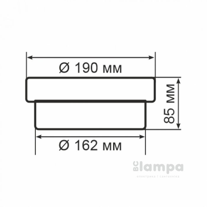 Светильник настенный ERKA 1065-Black-B чорний / білий круг 26W Е27 IP65