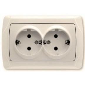 Розетка крем 2-я с з/к VIKO CARMEN (90562056)