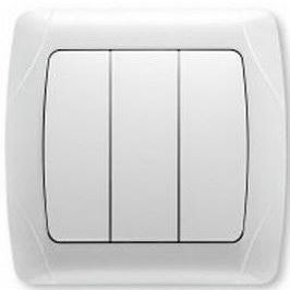 Выключатель белый 3 кл. VIKO CARMEN (90561068)