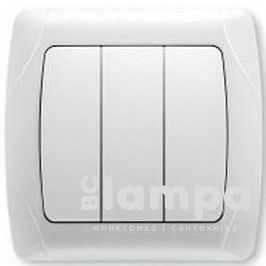 Выключатель белый 3 кл. VIKO CARMEN (90561068)