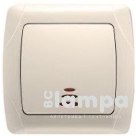 Выключатель крем 1 кл. с подсветкой VIKO CARMEN (90562019)