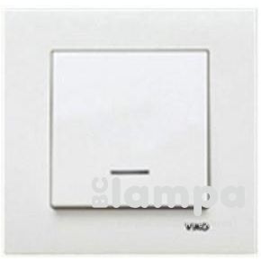 Вмикач Білий 1- кл. з "☼" ( підсвіткою) Karre VIKO (90960019)