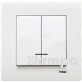 Вмикач Білий 2- кл. з "☼" ( підсвіткою) Karre VIKO (90960050)