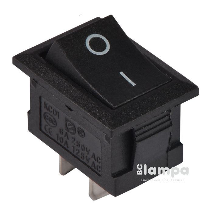 Перемикач клавішний КП -  5  6A/220W черный KSD1-101 (505408ч) A0140040050