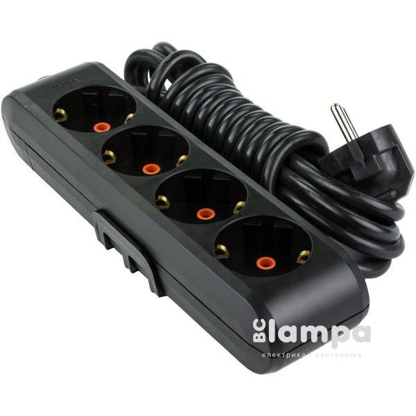 Подовжувач 4гн.  3м  без з/к VIKO Multi-let чорний (90132403)