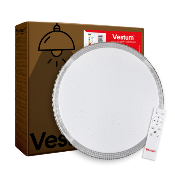 Світильник стельовий VESTUM WILLOW 80W зоряне небо 490*65мм 3000-6500K (VS-91035)