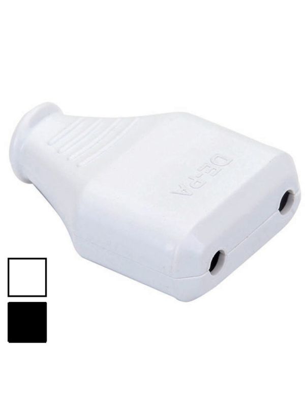 Гніздо без з/к плоске DE-PA/LUXEL біле/чорне (11110/10061)