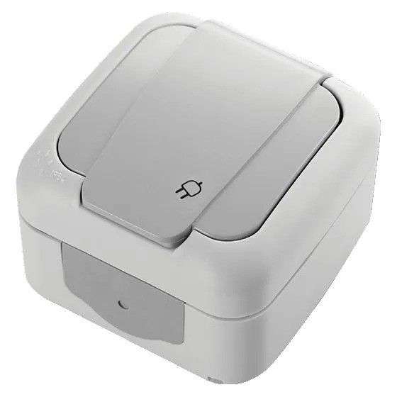 VIKO Роз 1-я + крышка PALMIYE серая накладная влагозащищенная (90555508)