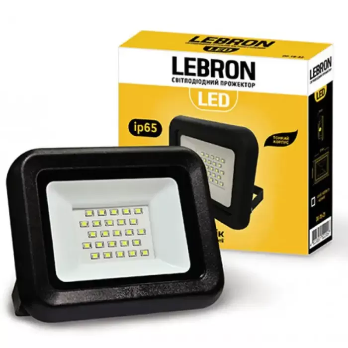 Прожектор LEBRON LED  30W 6500K IP65 2400Lm 230V датчик руху (17-12-30)