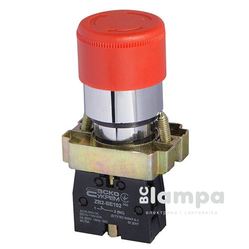 Кнопка АСКО XB2-BS442 безопасности Stop NC поворотная Ø30мм (0140010082)