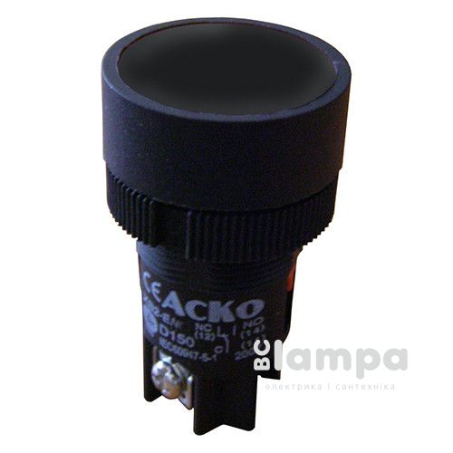 Кнопка АСКО XB2-EH125 "Старт" черная с фиксацией "NO+NC" (A0140010040)