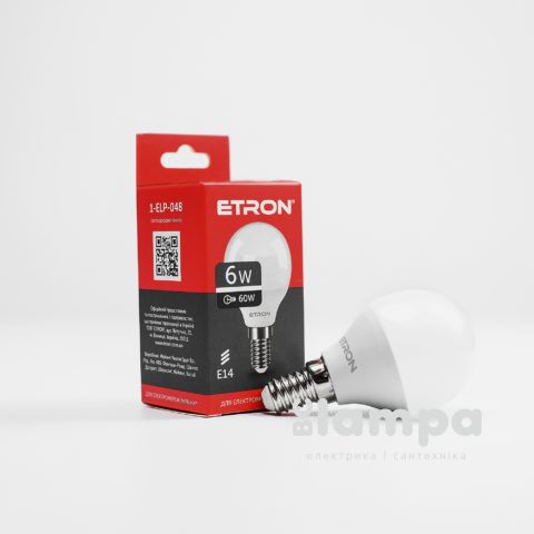 Лампа ETRON LED G45  6W 4200K E14 Light Power (1-ELP-048)