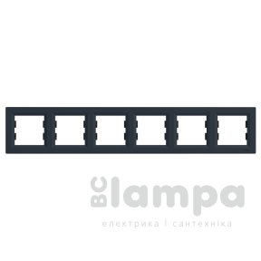 Schneider Electric Asfora антрацит рамка горизонтальна 6 - на (ЕРН5800671)