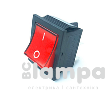 Перемикач клавішний КП - 45и 20А/220W червоний (505478k)