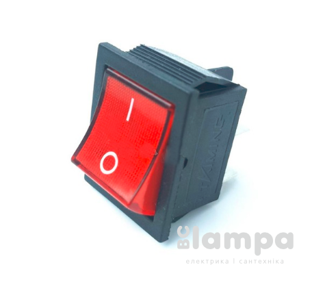 Перемикач клавішний КП - 45и 30А/220W червоний (505477)