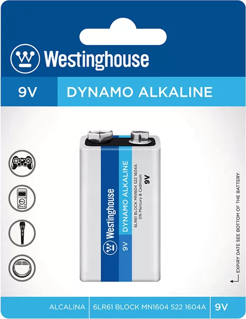 Батарейка WESTINGHOUSE Dynamo Alkaline 9V alkaline (6LR61)