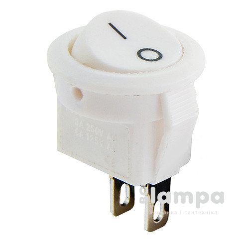 Перемикач клавішний KCD5-2-101 3А/220В WH/WH Ø16mm (A0140040131)