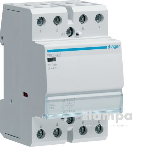 Контактор Hager ESC463 63А 4HО Uc=230V 3мод