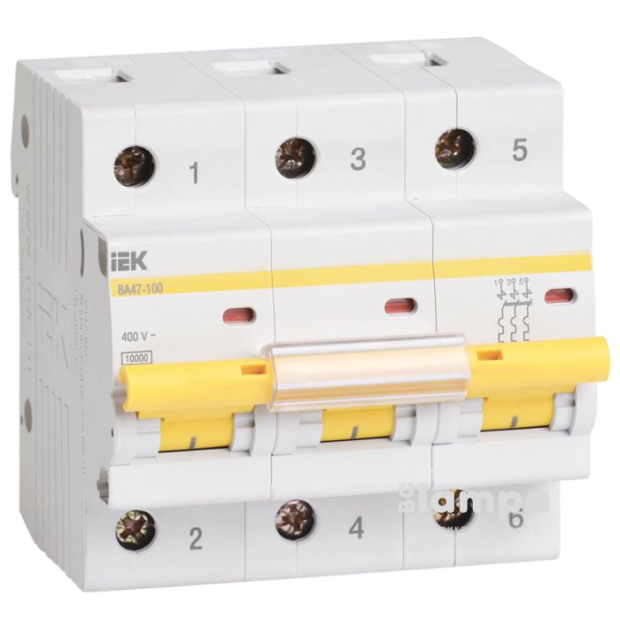 Автоматичний вимикач IEK BA47-100 3P  80А С