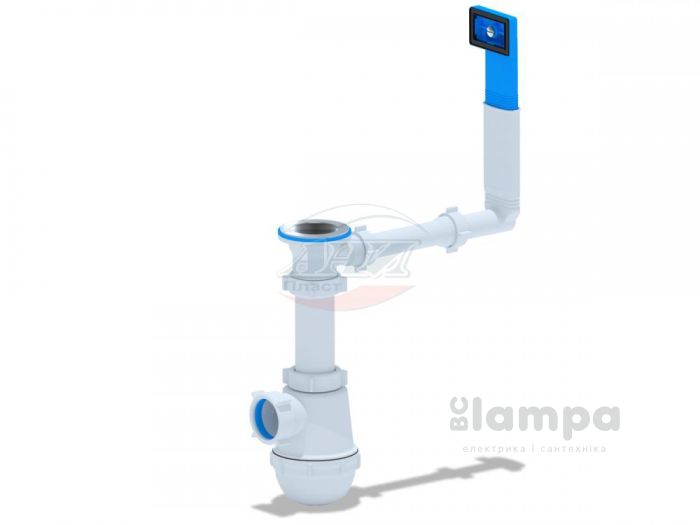 Сифон АНИ (А0145) SP-15 кухня с переливом бол (2537)
