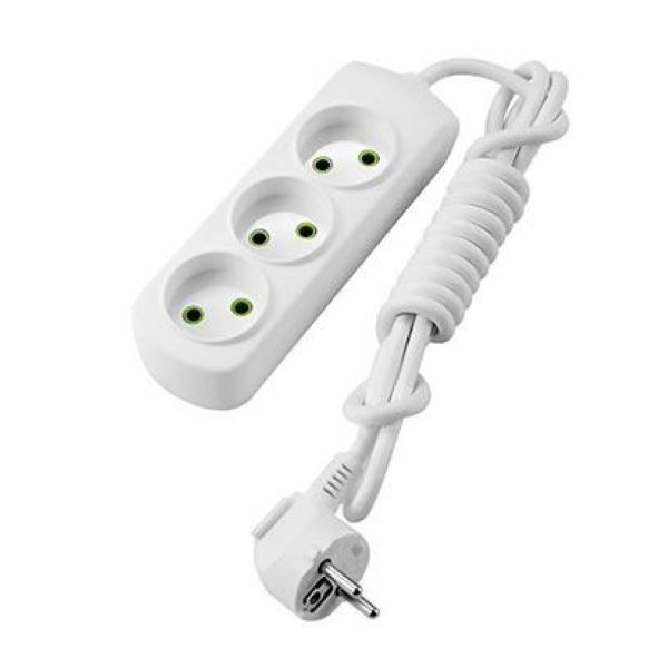 Подовжувач 3гн.  2м  без з/к LEZARD LETITIA (721-0302-303)