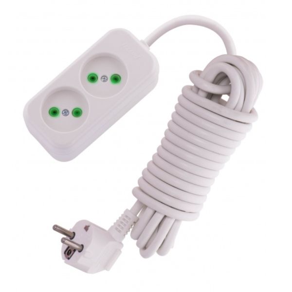 Подовжувач 2гн.  3м  без з/к LEZARD LETITIA (721-0203-203)