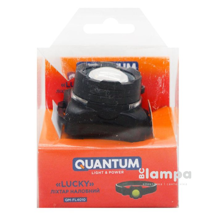 Ліхтар QUANTUM налобний акумуляторний Lacky LED COB+micro USB кабель в комплекті (QM-FL4010)