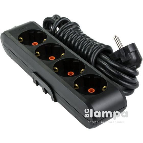 Подовжувач 4гн.  3м  з/к VIKO Multi-let чорний (90134403)